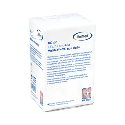 MaiMed-VK niet-steriele fleecekompressen à 100 stuks/papieren zak