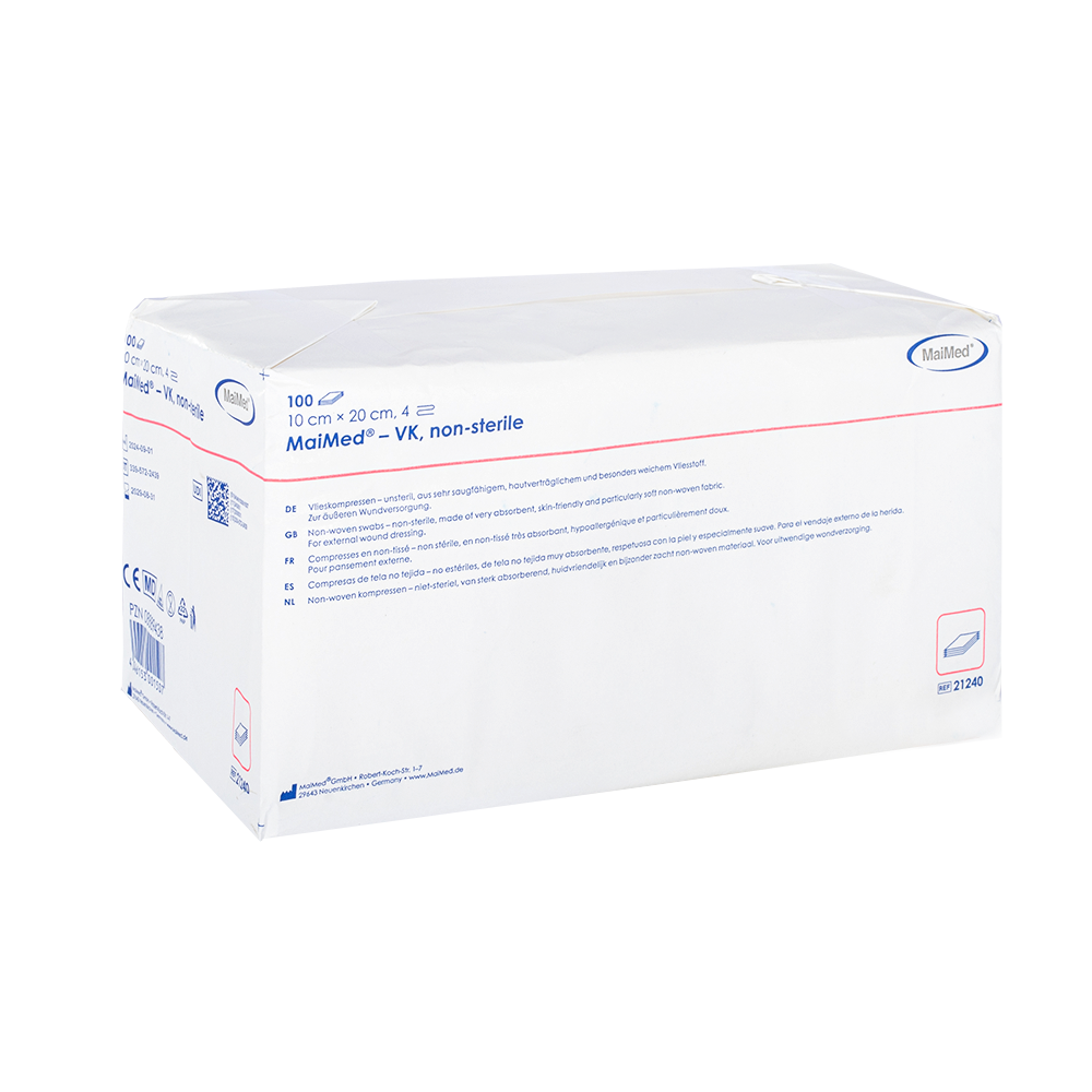 MaiMed-VK niet-steriele fleecekompressen à 100 stuks/papieren zak