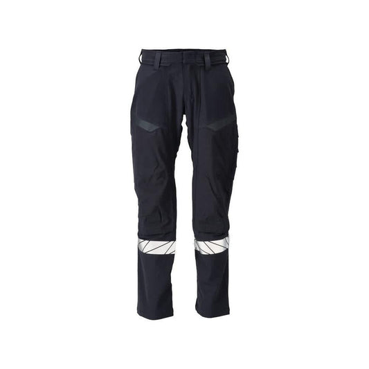 Broek, kniezakken, ULTIMATE STRETCH broek Multisafe, zwart blauw/fluo geel
