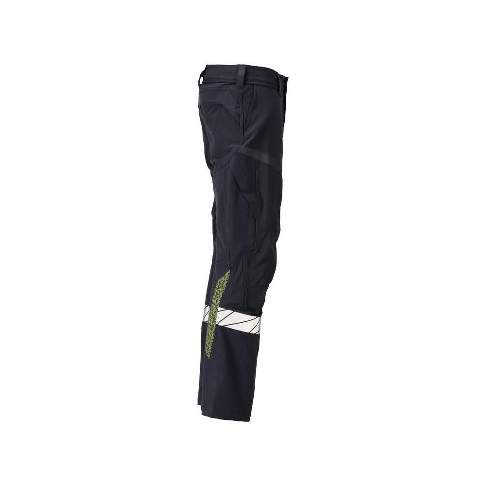 Broek, kniezakken, ULTIMATE STRETCH broek Multisafe, zwart blauw/fluo geel
