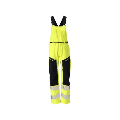 Tuinbroek, kniezakken, stretch inzetstukken Multisafe tuinbroek, signalisatie geel/zwart-blauw