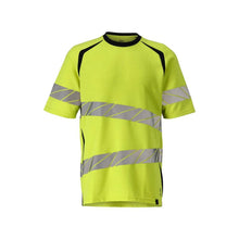 T-shirt, moderne pasvorm T-shirt Multisafe, signalisatie geel/zwart-blauw