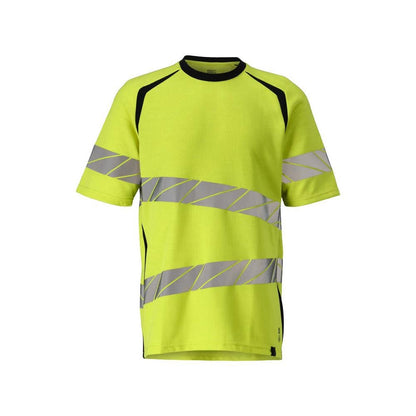 T-shirt, moderne pasvorm T-shirt Multisafe, signalisatie geel/zwart-blauw