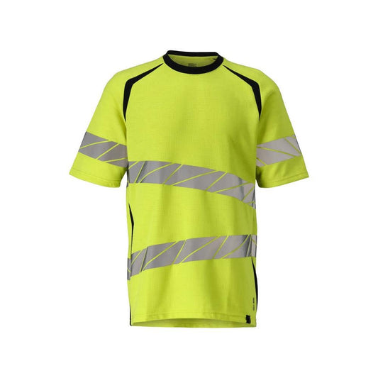 T-shirt, moderne pasvorm T-shirt Multisafe, signalisatie geel/zwart-blauw