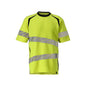 T-shirt, moderne pasvorm T-shirt Multisafe, signalisatie geel/zwart-blauw