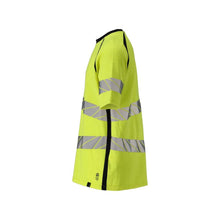 T-shirt, moderne pasvorm T-shirt Multisafe, signalisatie geel/zwart-blauw