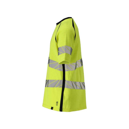 T-shirt, moderne pasvorm T-shirt Multisafe, signalisatie geel/zwart-blauw