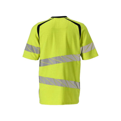 T-shirt, moderne pasvorm T-shirt Multisafe, signalisatie geel/zwart-blauw