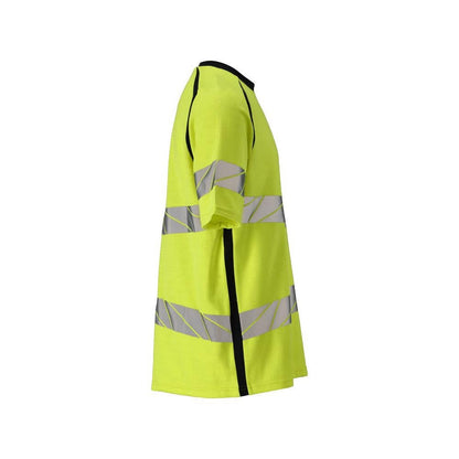T-shirt, moderne pasvorm T-shirt Multisafe, signalisatie geel/zwart-blauw