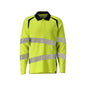 Poloshirt, poloshirt met lange mouwen Multisafe, signalisatie geel/zwart-blauw