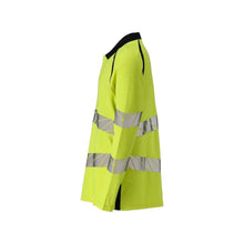 Poloshirt, poloshirt met lange mouwen Multisafe, signalisatie geel/zwart-blauw