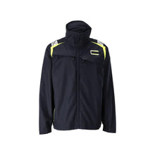 Jas, stretch inzetstukken Multisafe werkjas, zwart blauw/fluo geel