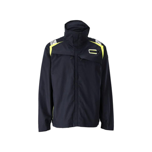 Jas, stretch inzetstukken Multisafe werkjas, zwart blauw/fluo geel