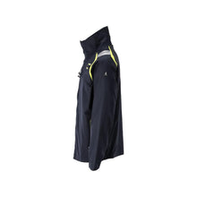 Jas, stretch inzetstukken Multisafe werkjas, zwart blauw/fluo geel