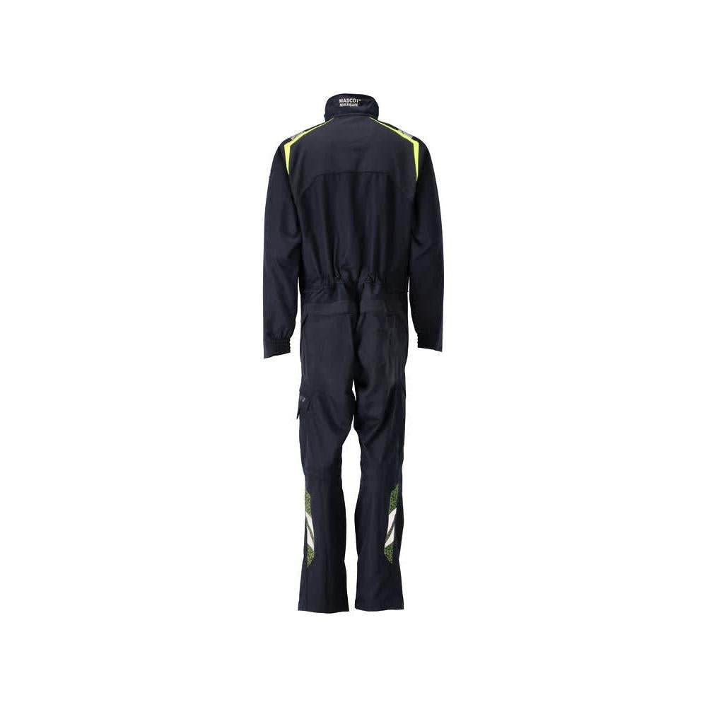 Overall, kniezakken, stretch inzetstukken combinatie Multisafe, zwart blauw/fluo geel