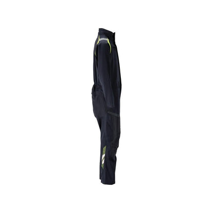 Overall, kniezakken, stretch inzetstukken combinatie Multisafe, zwart blauw/fluo geel