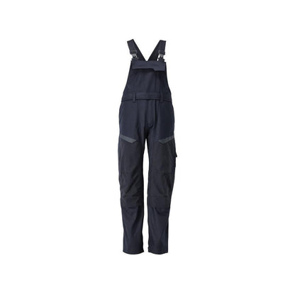 Tuinbroek, kniezakken, stretch inzetstukken Multisafe tuinbroek, zwart blauw/fluo geel