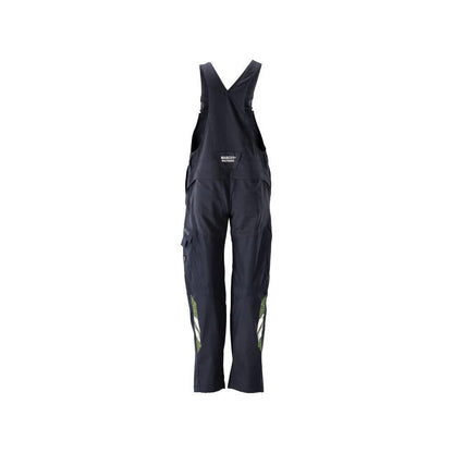 Tuinbroek, kniezakken, stretch inzetstukken Multisafe tuinbroek, zwart blauw/fluo geel