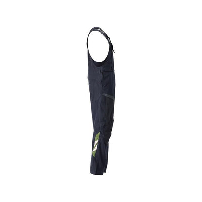 Tuinbroek, kniezakken, stretch inzetstukken Multisafe tuinbroek, zwart blauw/fluo geel