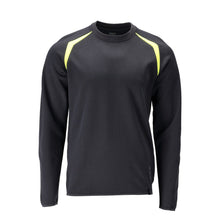Sweatshirt, moderne pasvorm Sweatshirt Multisafe, zwartblauw/fluo geel