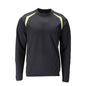 Sweatshirt, moderne pasvorm Sweatshirt Multisafe, zwartblauw/fluo geel