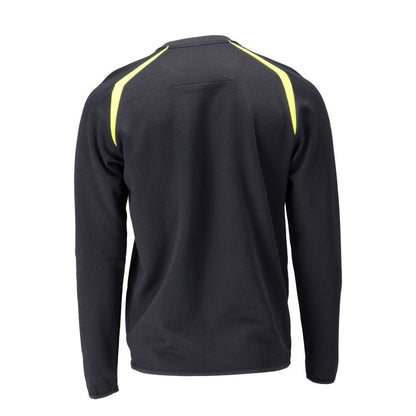Sweatshirt, moderne pasvorm Sweatshirt Multisafe, zwartblauw/fluo geel