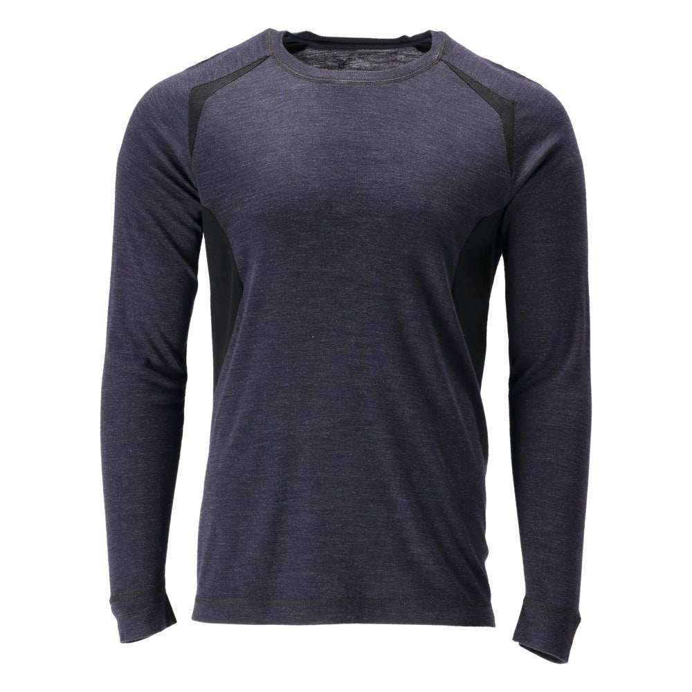 Functioneel ondershirt, wollen ondershirt Multisafe, zwart-blauw