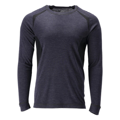 Functioneel ondershirt, wollen ondershirt Multisafe, zwart-blauw
