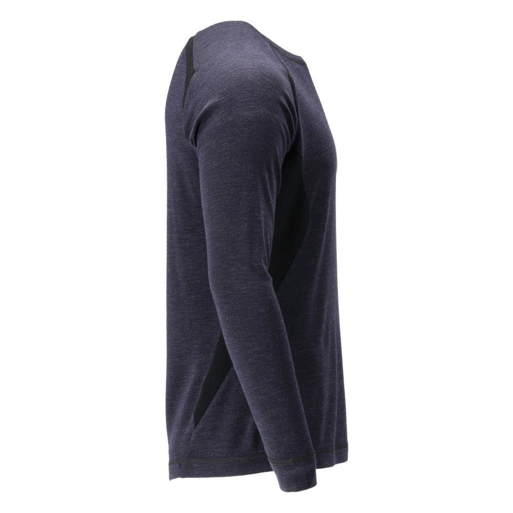 Functioneel ondershirt, wollen ondershirt Multisafe, zwart-blauw