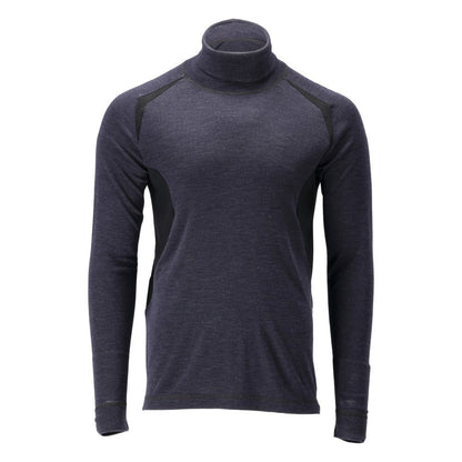 Functioneel ondershirt, coltrui, wollen ondershirt Multisafe, zwartblauw