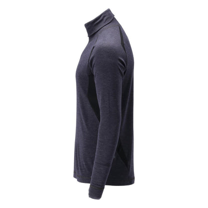 Functioneel ondershirt, coltrui, wollen ondershirt Multisafe, zwartblauw