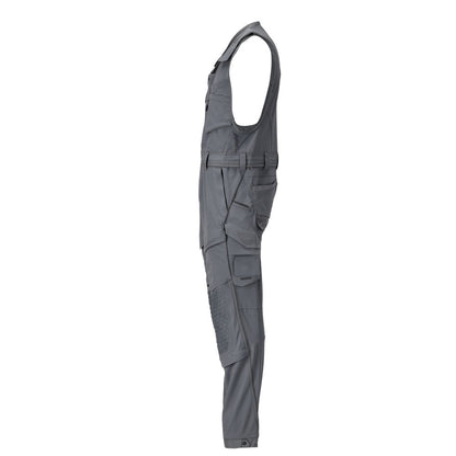 Combibroek met kniezakken, stretch combibroek, antracietgrijs