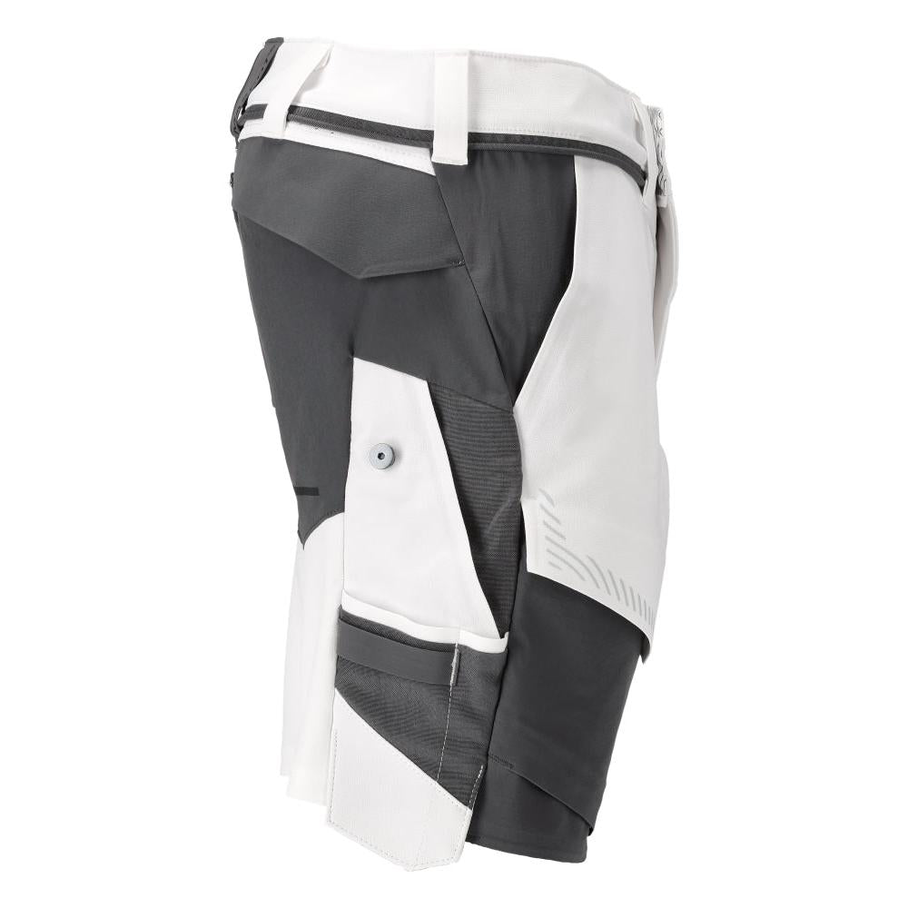 Shorts, stretch, lichtgewicht shorts, wit/antracietgrijs