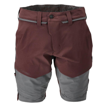 Shorts, stretch, lichtgewicht shorts, bordeaux/antracietgrijs