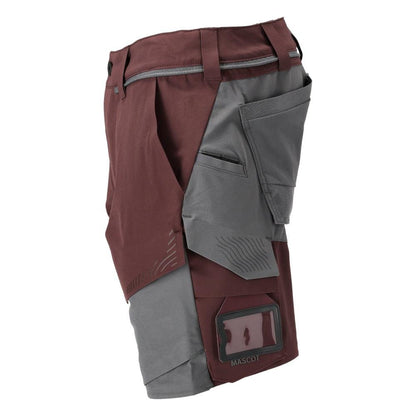 Shorts, stretch, lichtgewicht shorts, bordeaux/antracietgrijs