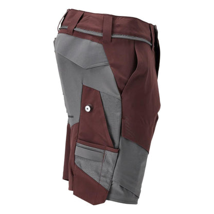 Shorts, stretch, lichtgewicht shorts, bordeaux/antracietgrijs