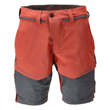 Shorts, stretch, lichtgewicht shorts, herfstrood/antracietgrijs