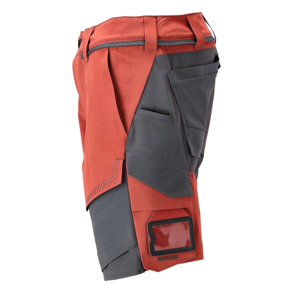 Shorts, stretch, lichtgewicht shorts, herfstrood/antracietgrijs