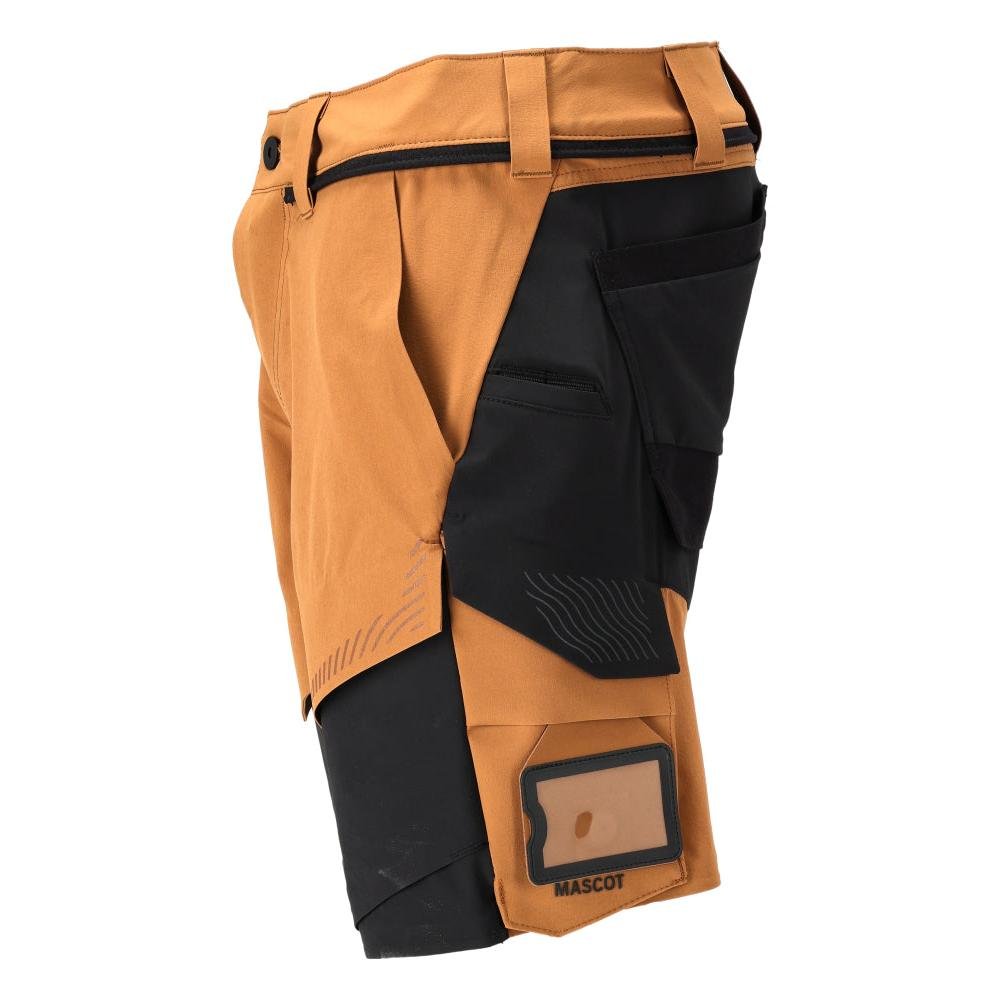 Shorts, stretch, lichtgewicht shorts, notenbruin/zwart