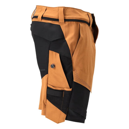 Shorts, stretch, lichtgewicht shorts, notenbruin/zwart