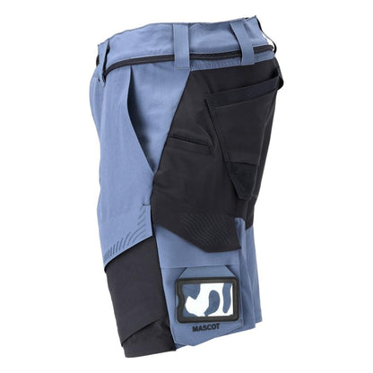 Shorts, stretch, lichtgewicht shorts, steenblauw/zwartblauw