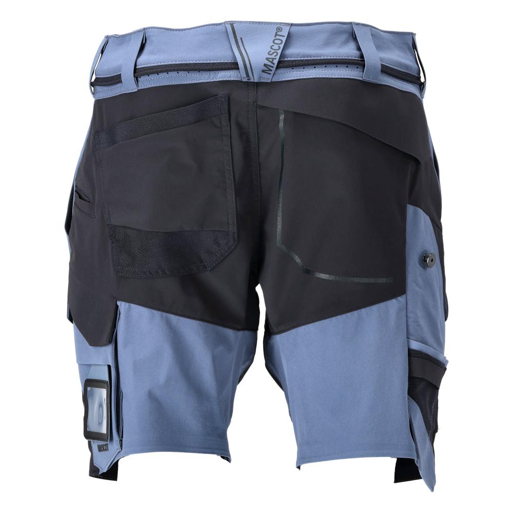 Shorts, stretch, lichtgewicht shorts, steenblauw/zwartblauw