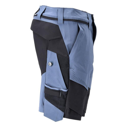 Shorts, stretch, lichtgewicht shorts, steenblauw/zwartblauw