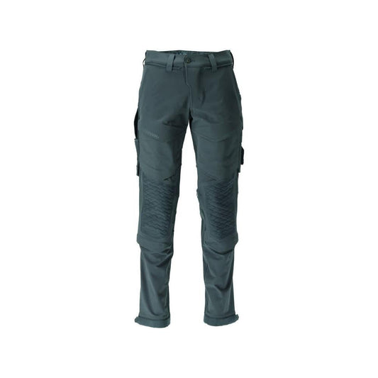 Broek, kniezakken, duurzame stretchbroek, bosgroen
