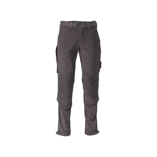 Broek, kniezakken, duurzame, stretchbroek, antracietgrijs