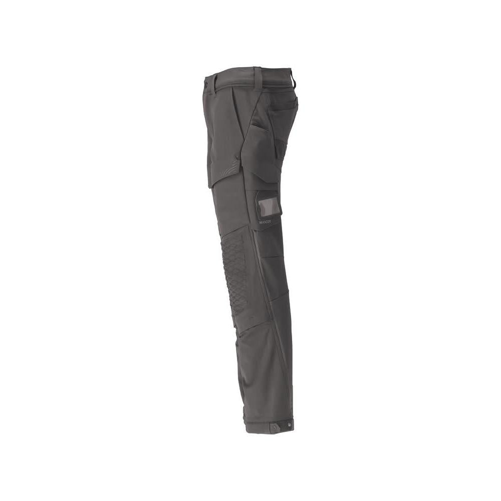 Broek, kniezakken, duurzame, stretchbroek, antracietgrijs