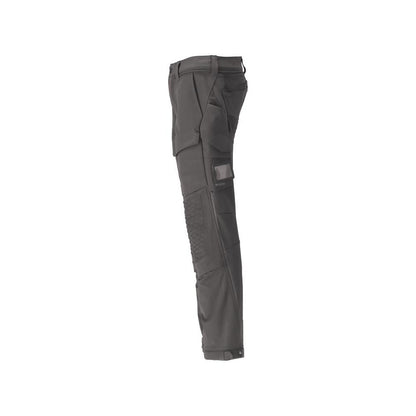 Broek, kniezakken, duurzame, stretchbroek, antracietgrijs