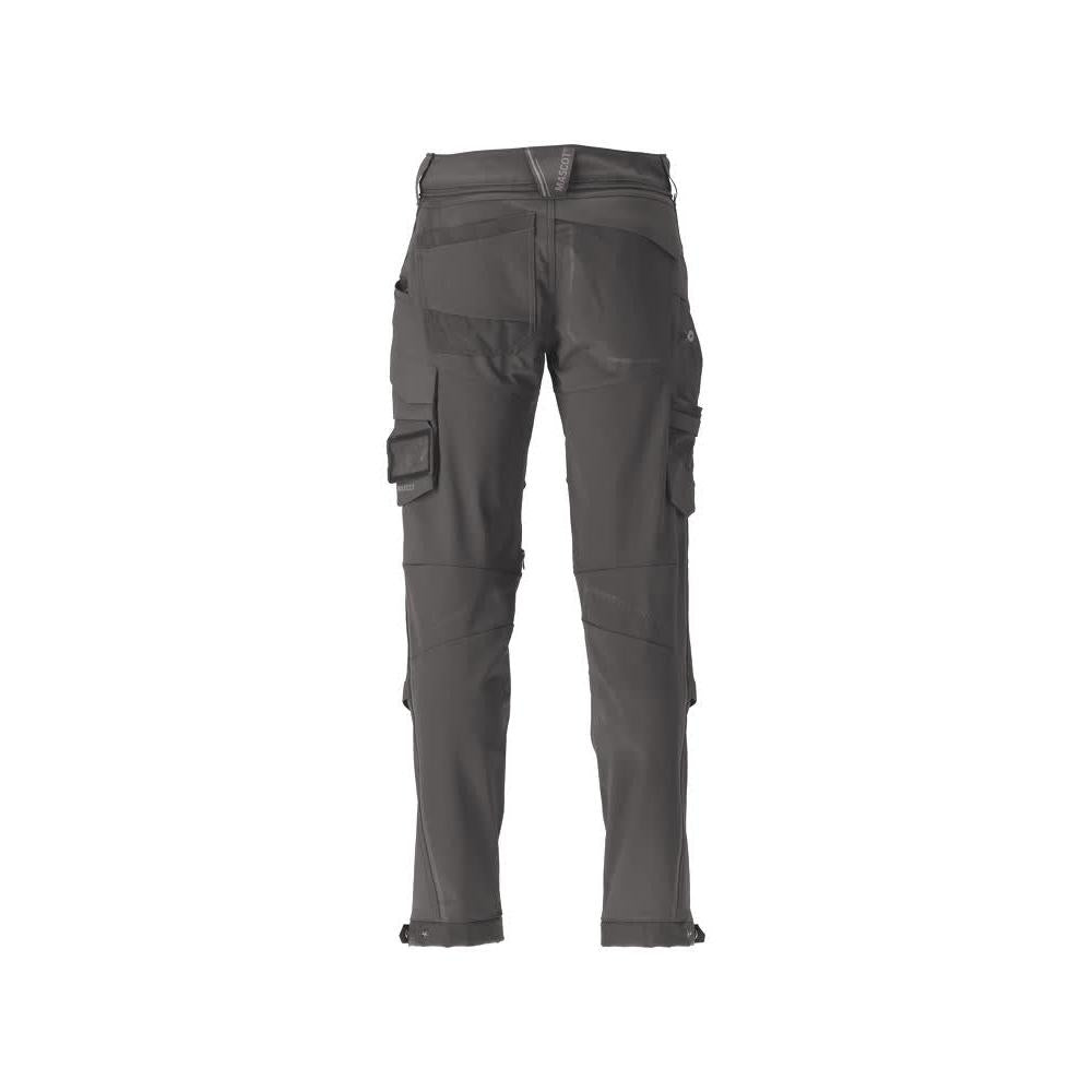 Broek, kniezakken, duurzame, stretchbroek, antracietgrijs