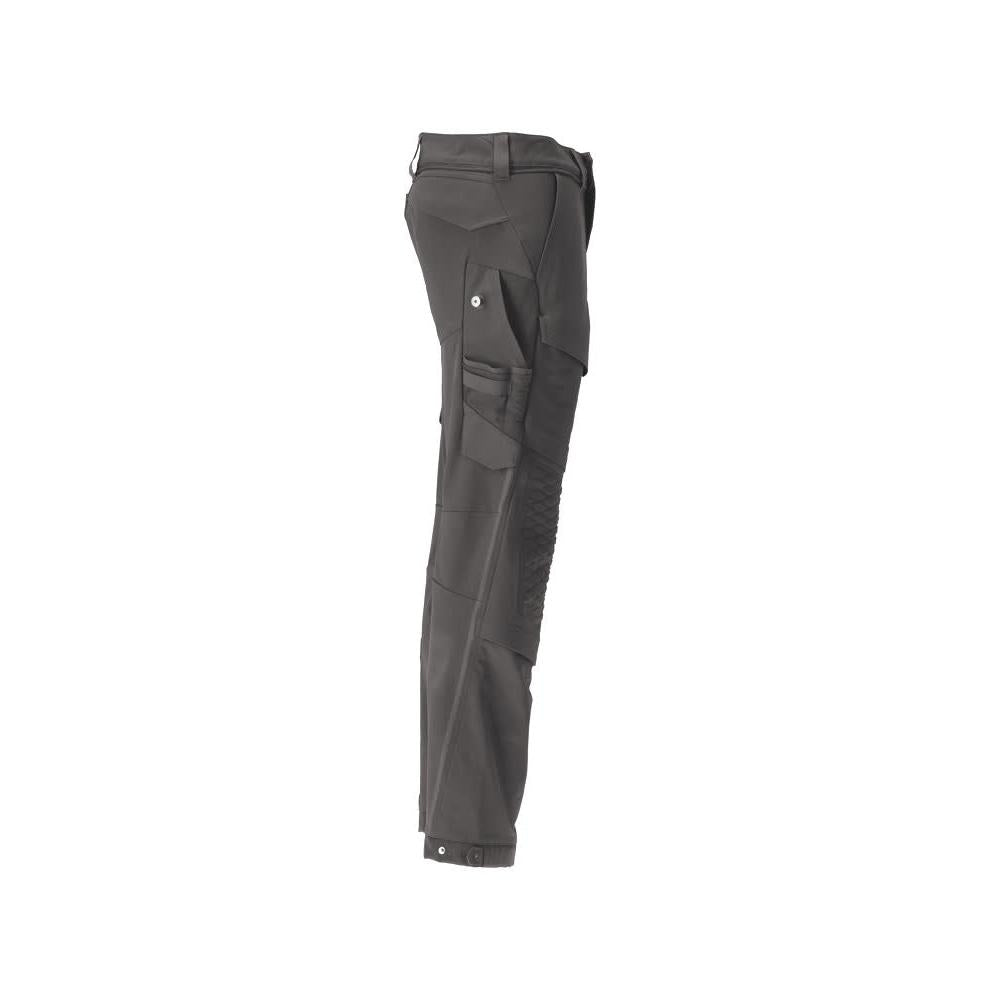 Broek, kniezakken, duurzame, stretchbroek, antracietgrijs