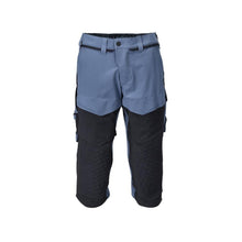 Driekwartbroek, kniezakken, stretch driekwartbroek, steenblauw/zwartblauw